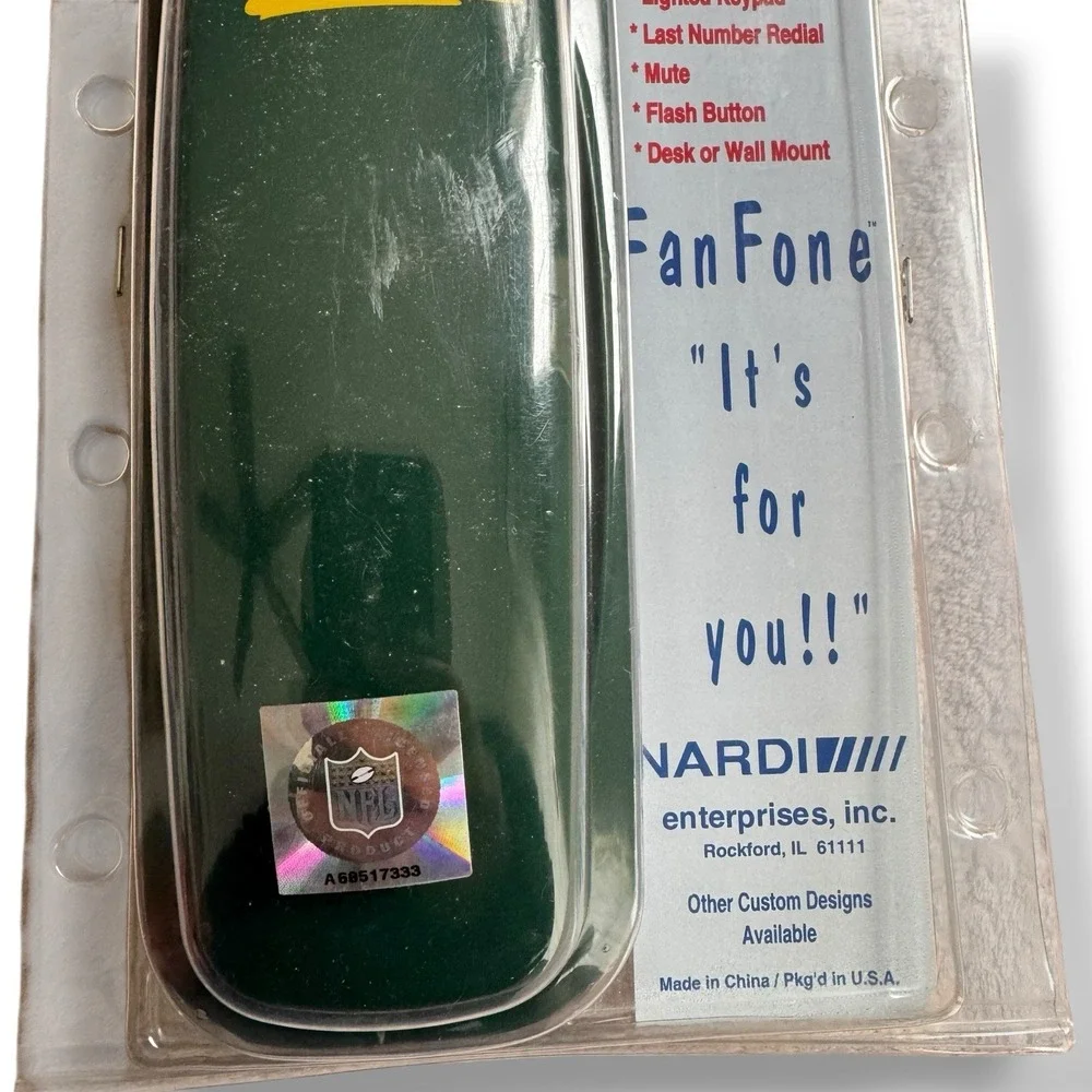 NFL Green Bay Packers Landline Phone Cord‎ Phone Collectible Made In USA FanFone